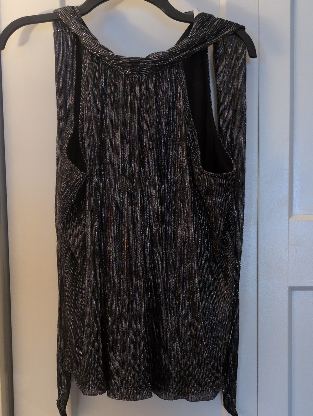 Nine West Black Metallic Blouse Tank
